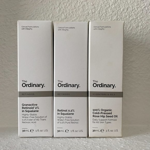 NIB The Ordinary Granactive Retinoid 2%, Retinol 0.2% , Organic RoseHip Seed Oil - Picture 1 of 4
